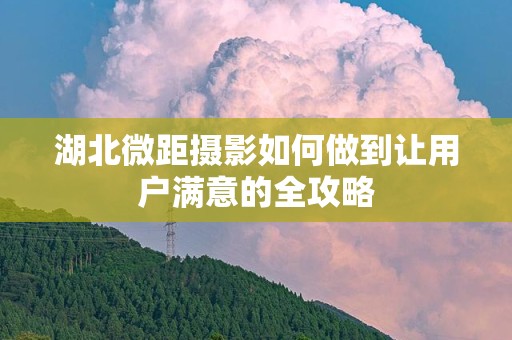 湖北微距摄影如何做到让用户满意的全攻略