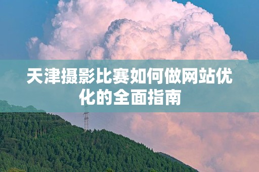 天津摄影比赛如何做网站优化的全面指南