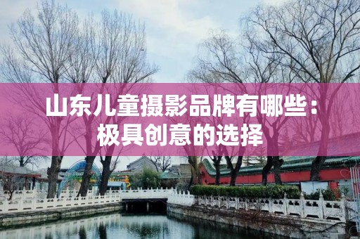 山东儿童摄影品牌有哪些：极具创意的选择
