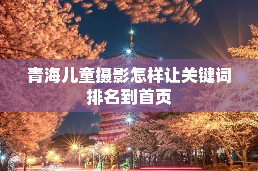 青海儿童摄影怎样让关键词排名到首页