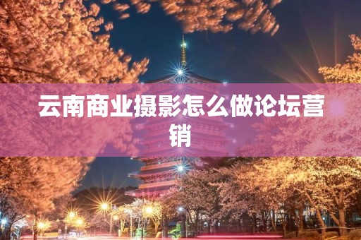云南商业摄影怎么做论坛营销