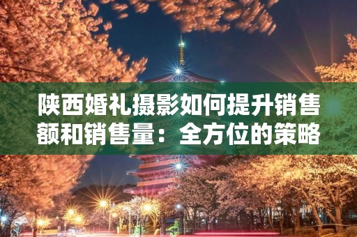陕西婚礼摄影如何提升销售额和销售量：全方位的策略指南