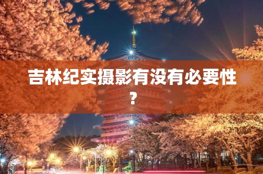 吉林纪实摄影有没有必要性？