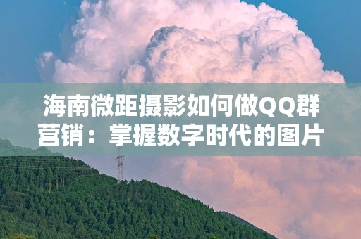 海南微距摄影如何做QQ群营销：掌握数字时代的图片营销技巧