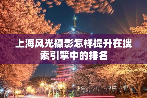 上海风光摄影怎样提升在搜索引擎中的排名