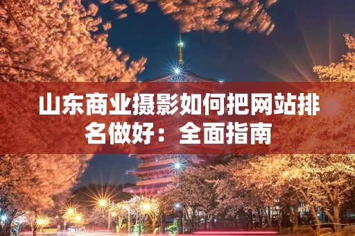 山东商业摄影如何把网站排名做好：全面指南