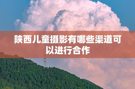 陕西儿童摄影有哪些渠道可以进行合作