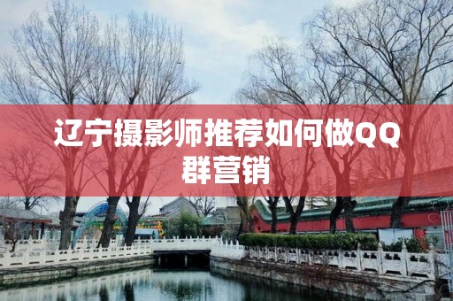 辽宁摄影师推荐如何做QQ群营销