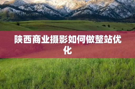 陕西商业摄影如何做整站优化