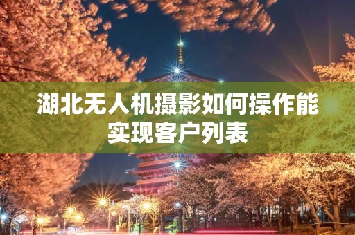 湖北无人机摄影如何操作能实现客户列表