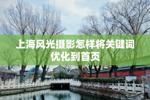 上海风光摄影怎样将关键词优化到首页
