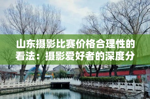 山东摄影比赛价格合理性的看法：摄影爱好者的深度分析