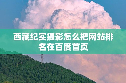 西藏纪实摄影怎么把网站排名在百度首页