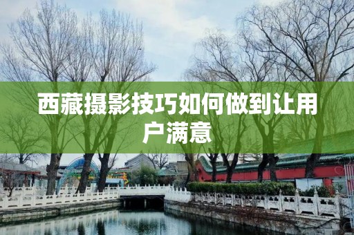 西藏摄影技巧如何做到让用户满意