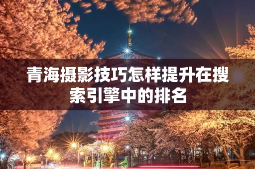 青海摄影技巧怎样提升在搜索引擎中的排名