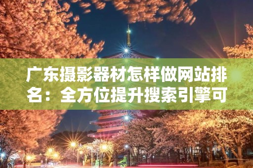 广东摄影器材怎样做网站排名：全方位提升搜索引擎可见性