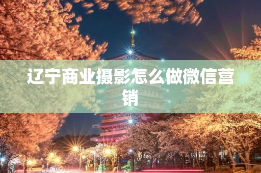 辽宁商业摄影怎么做微信营销